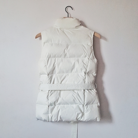 GAP White Puffer Vest with Belt - Picture 2 of 3